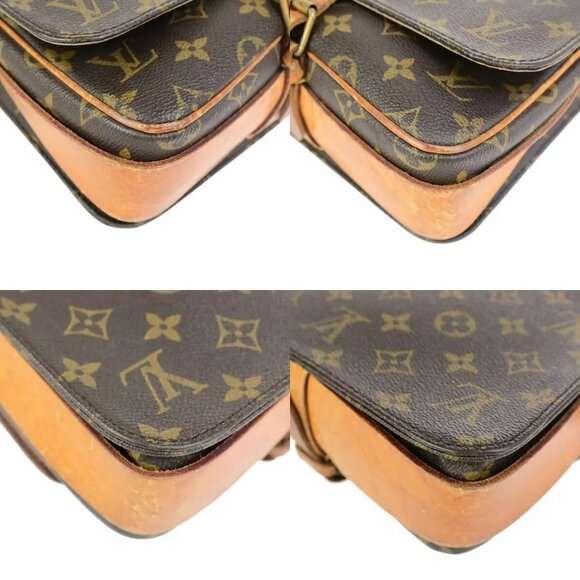 LOUIS VUITTON Cartouchiere MM Shoulder Bag Monogram Leather Brown M51253 30FB216 - Picture 7 of 16